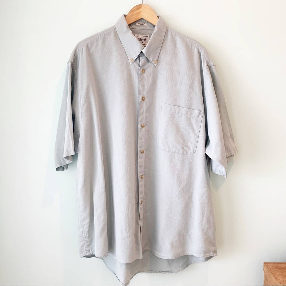 E. Magrath Textured Men’s Windowpane Button Down Shirt XL
